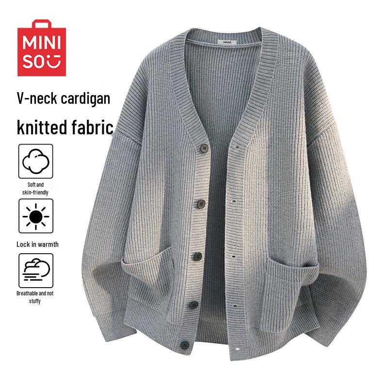MINISO Couple Style V-Neck Cardigan Sweater