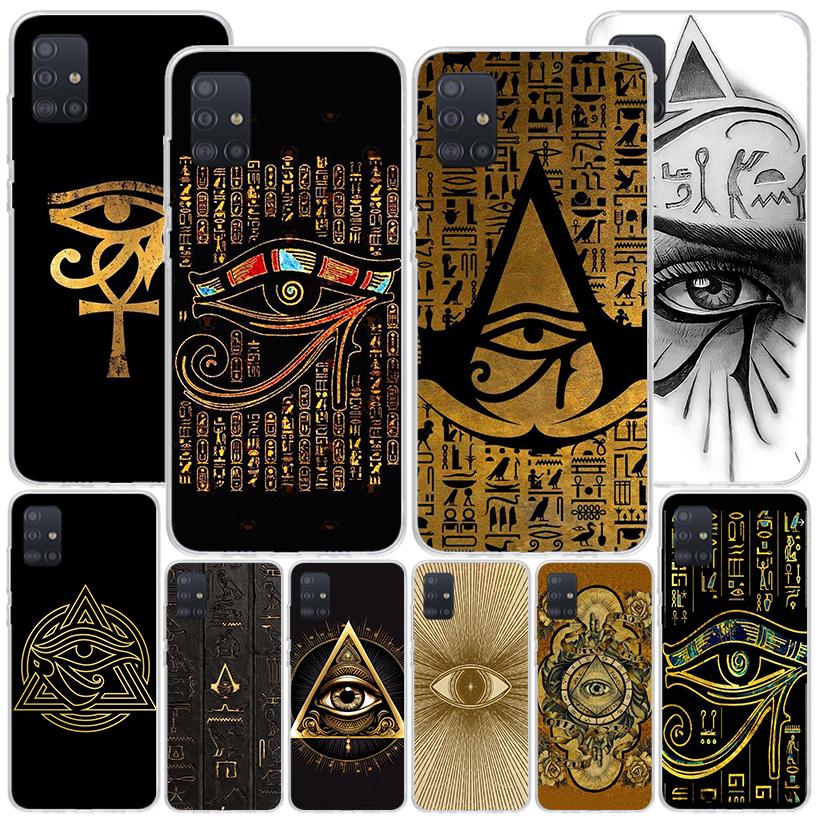 Sacred Eye of Horus Egypt Fresco Phone Case For Samsung Galaxy A52 A32 A22 A12 A51 A31 A50S A30S A20S A10S Note 20 Ultra 10 Plus
