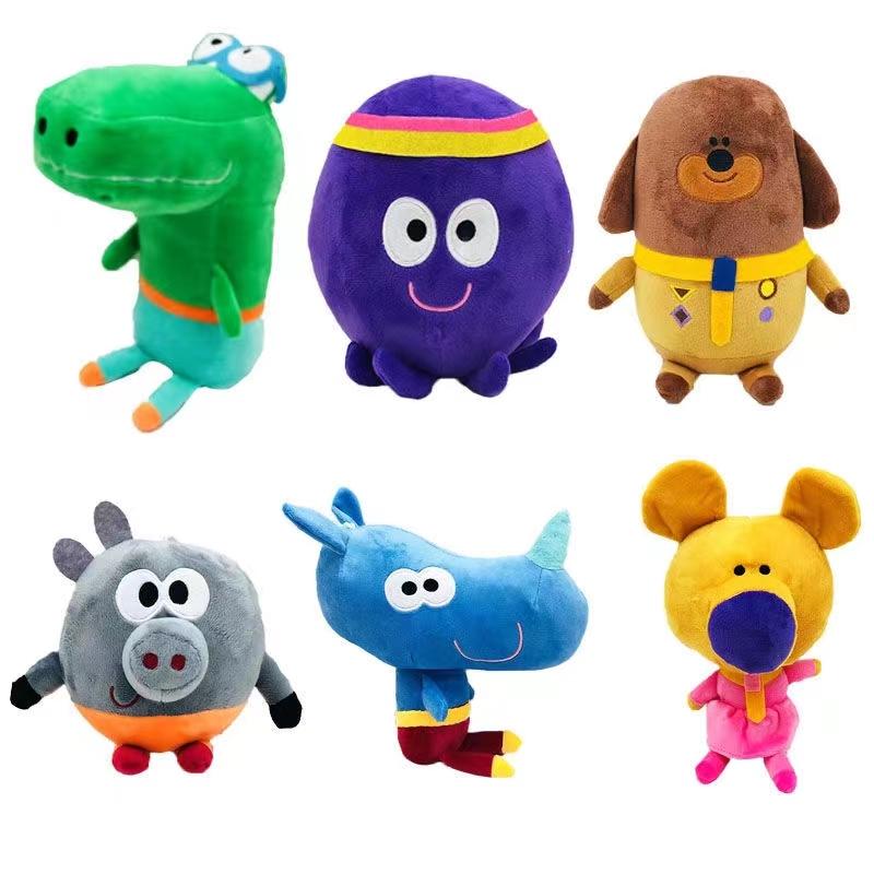 6pcs @Hey Dog Teacher Plush Toy Plush Doll Cute Cartoon Animal Baby Bedtime Story Friends Sleeping Christmas Gift