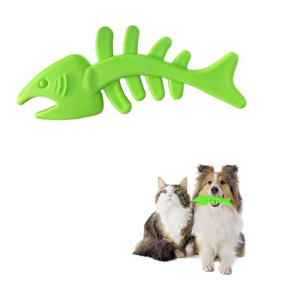 Gumová hračka pro psy Yousheng TPR na broušení zubů Design rybích kostí Odolná proti kousnutí odolná proti kousnutí, elastická žvýkací kost pro psy