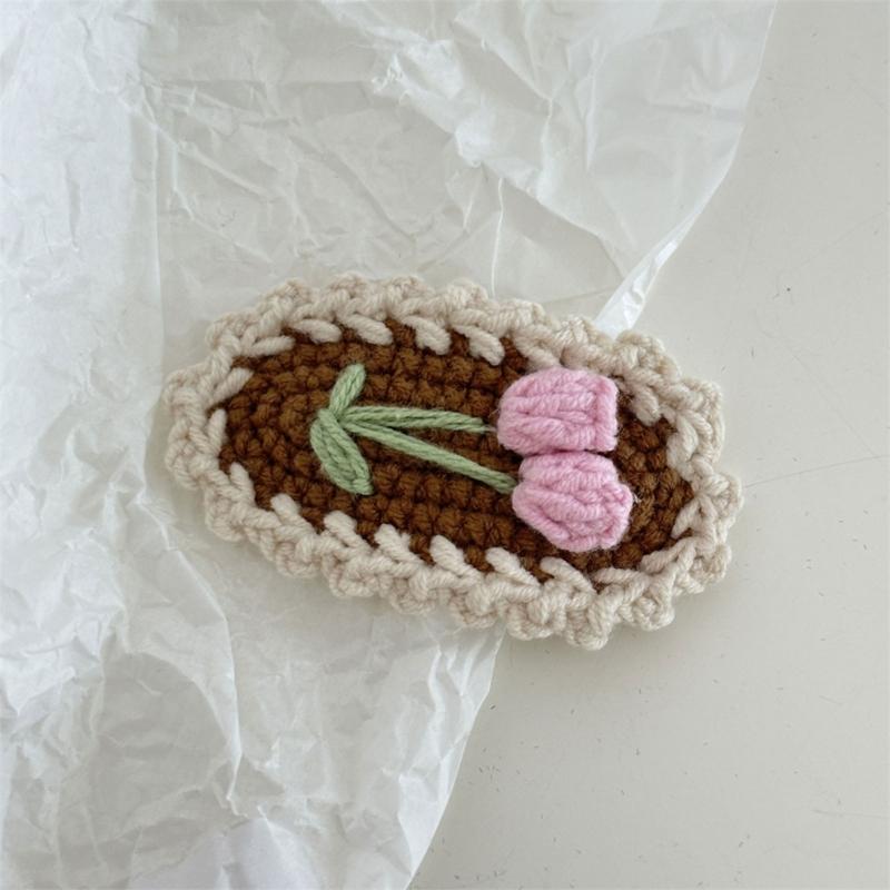 Soft Knit Baby Barrette Cute Hair Clip Knitted Baby Hairpin Warm Baby Girls Hairpin Fashionable Accessory for Your Child