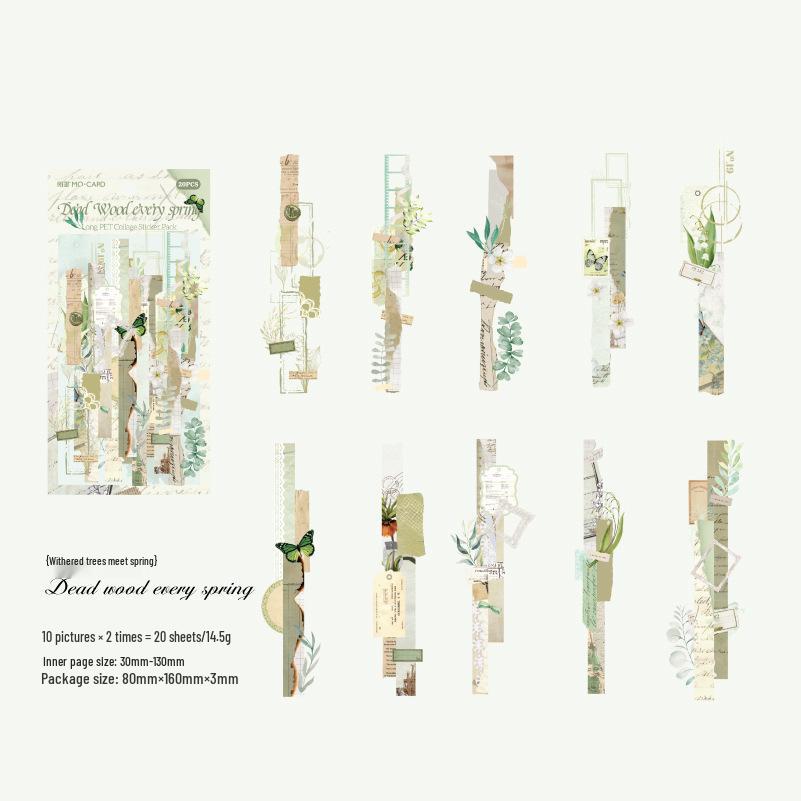 MomoPET Retro Paper Sticker Pack: Creative DIY Journal Decor