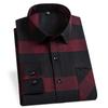 Herren Schlank Geschnitten Einfarbiges Hemd Weiche Karomuster Oberteile Designer Elegant Mode Koreanisch Beliebt Baumwolle Langarmhemden Herren Kleidung