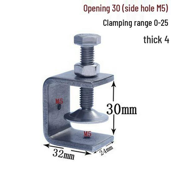C304 Tiger Claw U-Shaped Stainless Steel Pipe Clamp