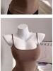 Chest-Enhancing Brushed Cotton Camisole with Inner Padding and Flared Design for Women