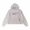 Unisex Oversized Hoodie With Distressed Washed Cotton Print Streetwear Youth Fall