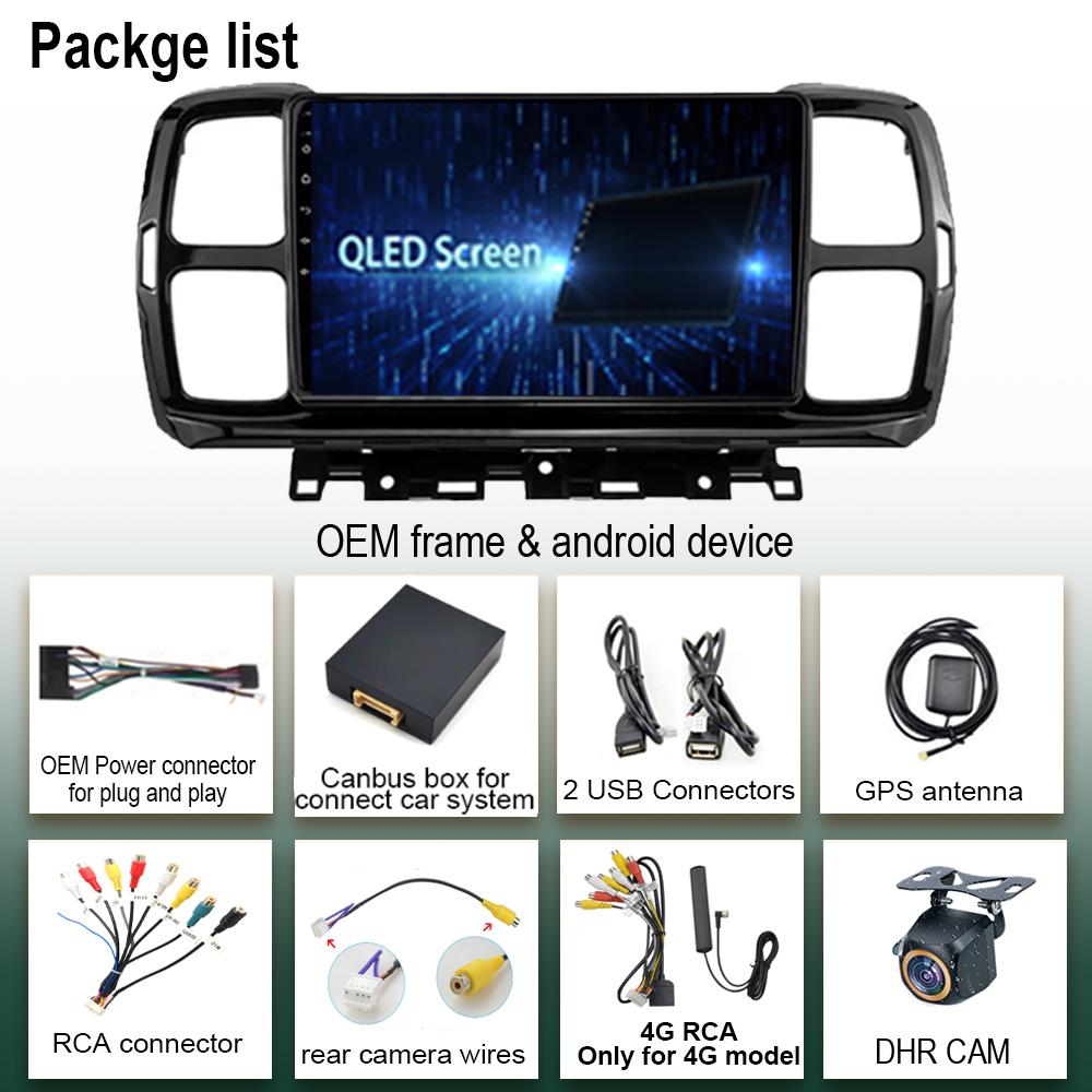 Auto Car Radio Video Multimedia Player Monitor For Citroen C5 Aircross 2017-2021 Android 12 Navigation GPS Carplay IPS