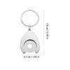 2pcs Trolley Coin Holder Keychains Keyring Coin Holder Supermarket Shopping Cart Chip Charms Metal Keychains Carts Coin Holder