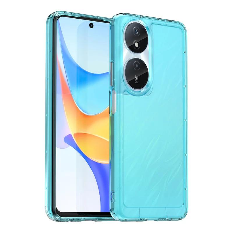 

Прозрачный силиконовый чехол TPU для Honor 90 Smart Lite 70 Pro Plus 5G защитный чехол Candy Clear Fundas Shell Coque Capa For Honor 90 Lite синий