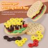 Hexagonal Sleeve Column 3D Burger Puzzle Toy Montessori Stacking Toys  Children Early Learning