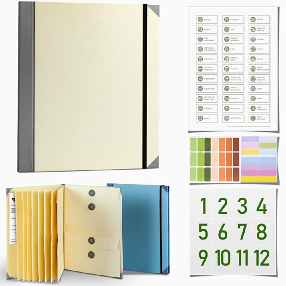 1 pack Personal Important Papers Document Life Binder/Folder/Organizer in Case I Go Missing Document Binder Organizer