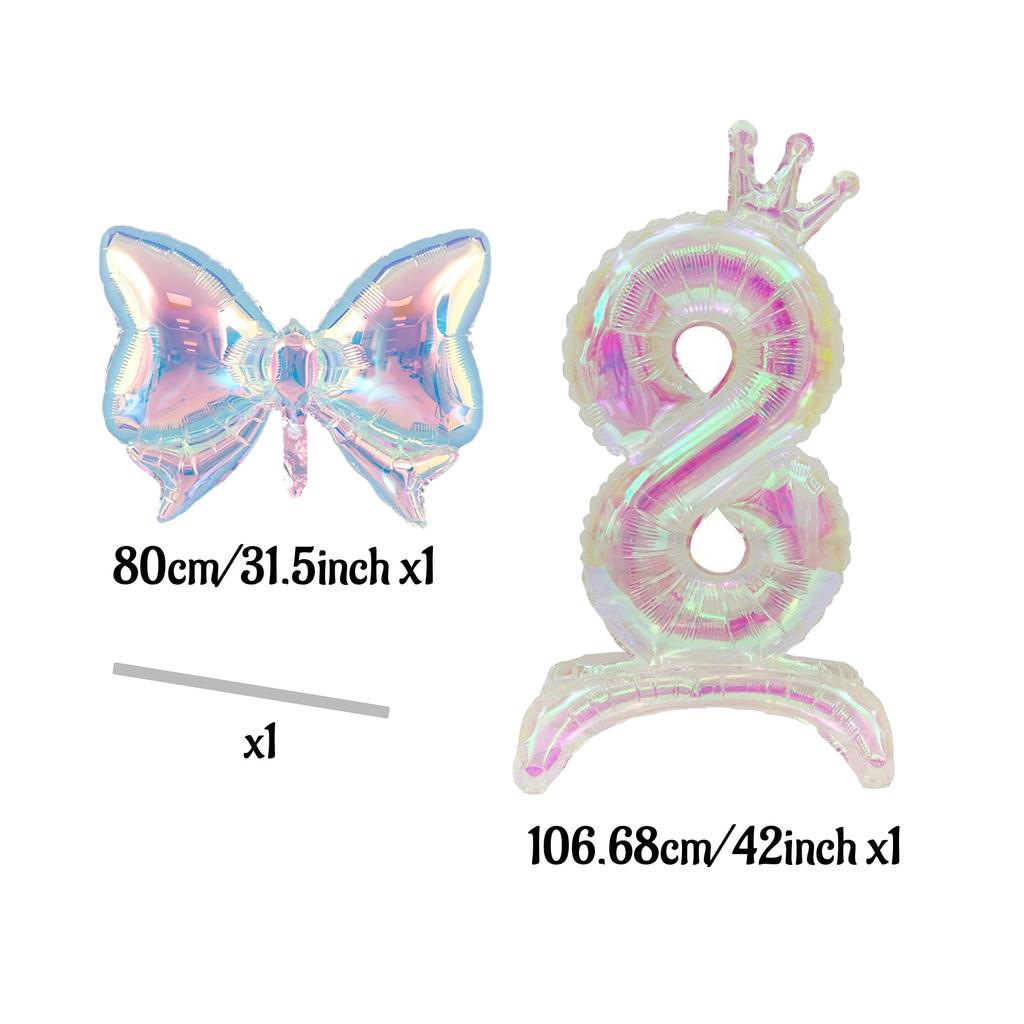 2 digital colorful transparent bow balloons for graduation, wedding, baby shower, anniversary, and birthday party decoration