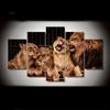 5pcs Canvas Painting Modular Wall Art Animals Lion Family Pictures HD Printed Poster Decor For Home Living Room Modern Unfrmaed