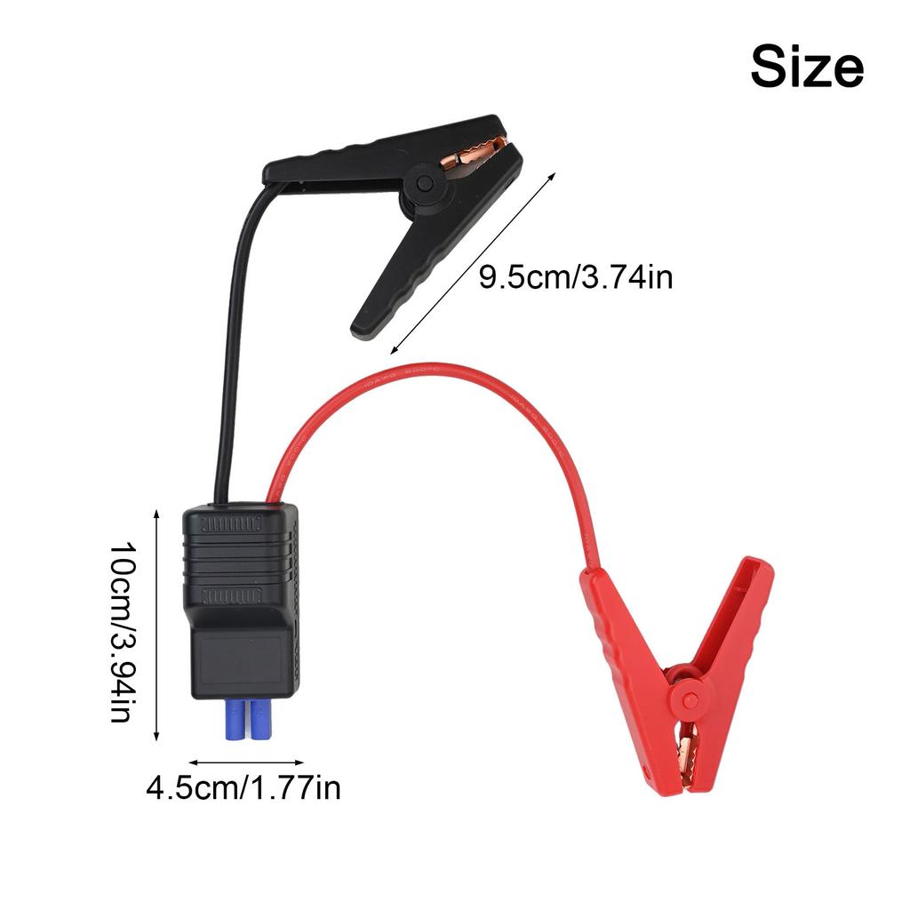 Robust For Jump Starter Cable Clips with Reverse Charge Prevention