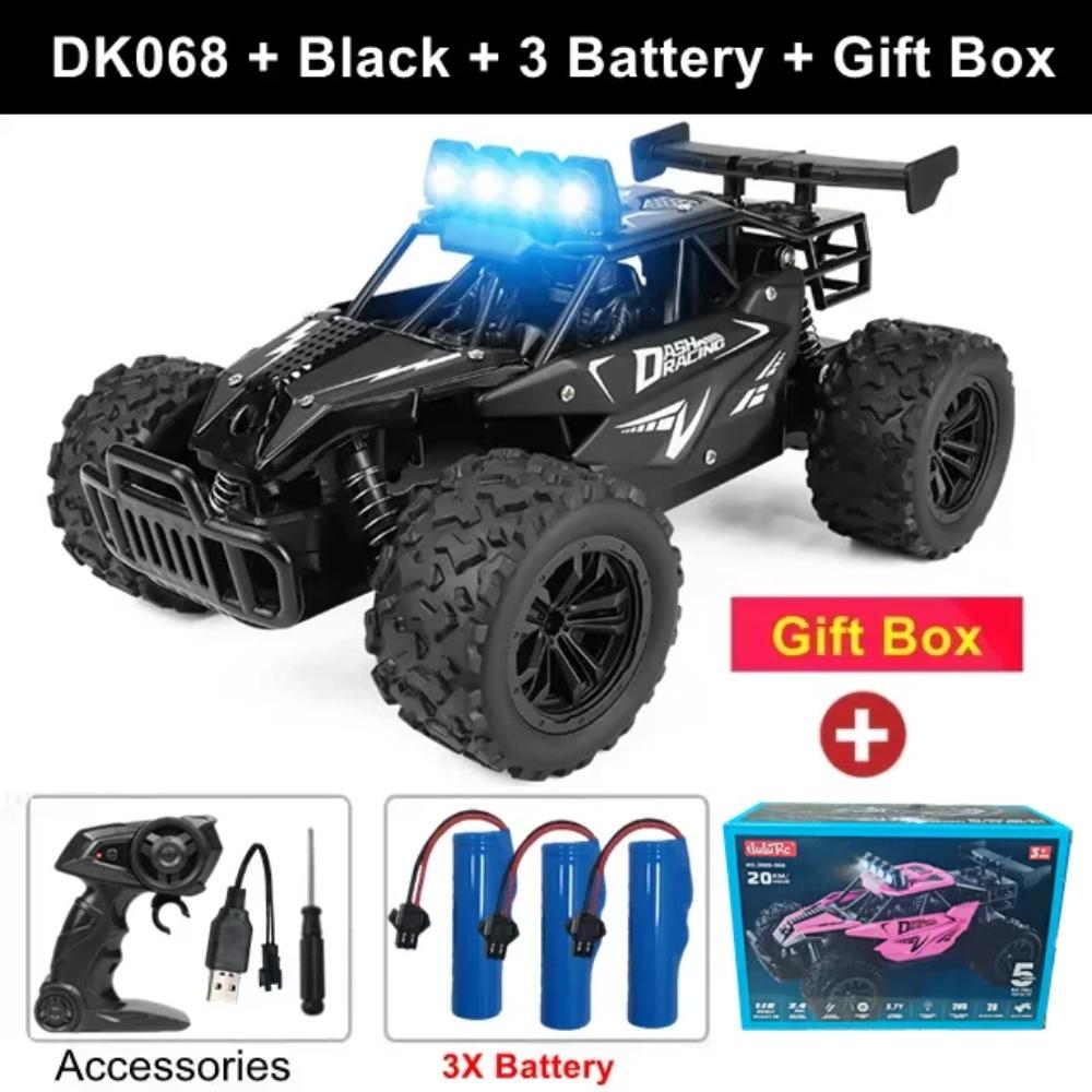 Uzaktan Kumandalı Araba RC Drift Yarışı 1:16 Araç Arazi Alaşım 2.4G Radyo Yüksek Hızlı Kamyonlar LED Işıklı Tırmanma Hediye Çocuk Oyuncak