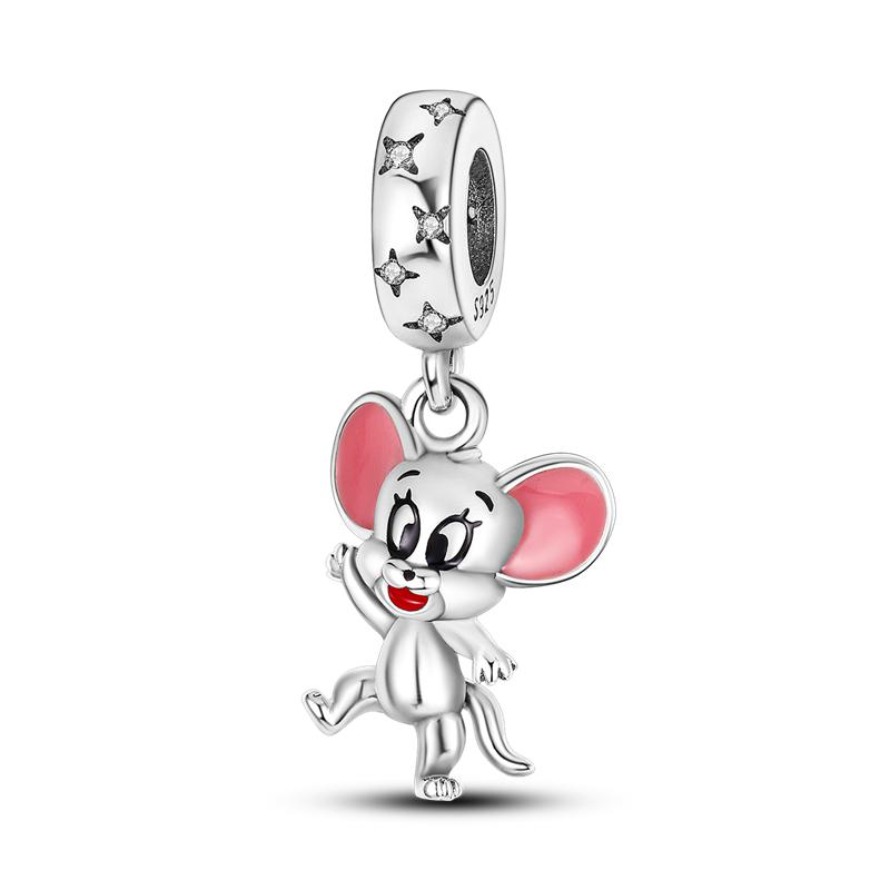 Pink Series Copper Infinity Love Mum Heart To Heart Dangle Beads Original Accessories Charm Bracelets Women Jewelry