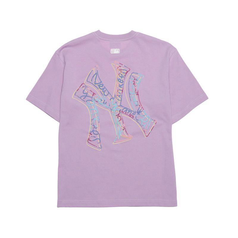 MLB New York Yankees T Shirt Unisex Light Purple 3ATSB0953-50PPL L