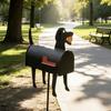 Niedliche Dackel-Briefkasten-Gartenspieß-Dekoration Bauernhaus-Briefkasten Entzückender Hundewelpen-förmiger Briefkasten Außendekoration Briefkasten