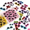 10pcs/bag Acrylic Heart-Shaped Glasses DIY Crafts To Make Jewelry Accessories