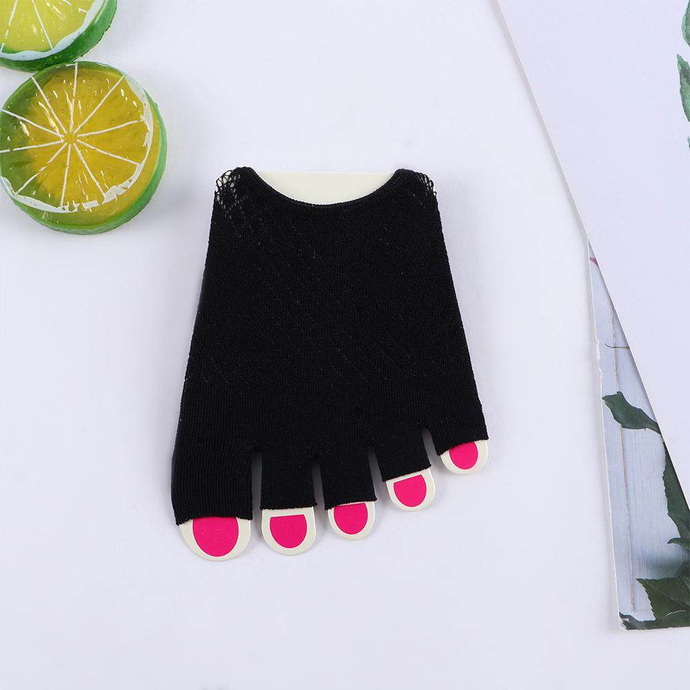 Breathable Invisible Women Non-slip Summer Cotton Half Palm Socks Sock Slippers Open Toe Socks