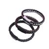 Men's Titanium Steel Woven Leather Bracelet: European-American Style, Korean Trend, Simple Bangle
