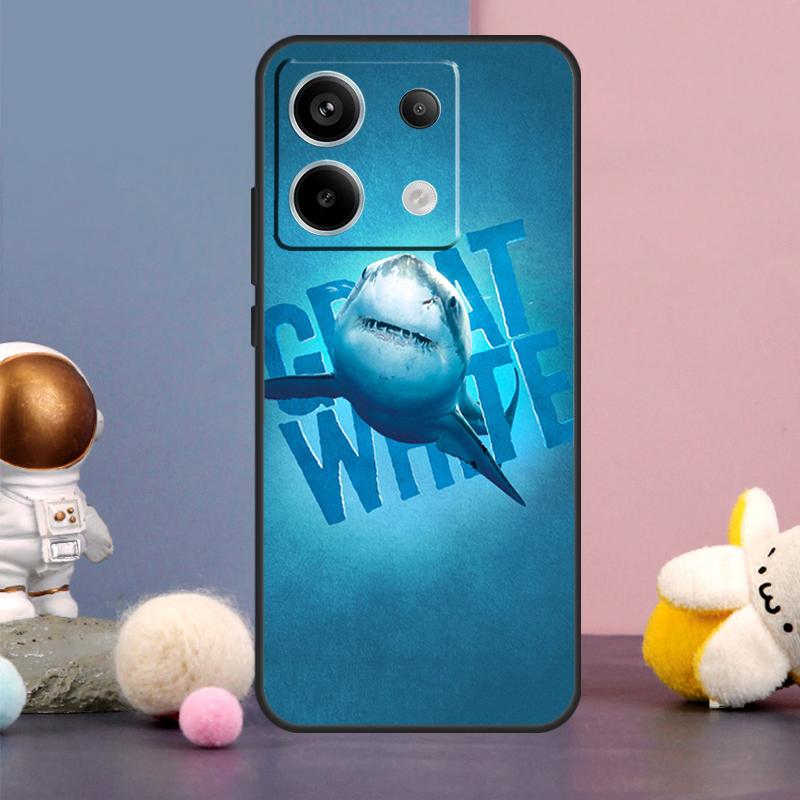 Shark and Killer Whale Case For Xiaomi Redmi Note 14 13 9 10 11 12 15 Pro Plus Redmi 15 15C 14C 10C 12C 13C Cover