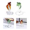 Glass Small Snake Statue Ornament Tea Pet Figurine 6.5x4.5x8cm Cute