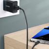 Cable USB-A 3.0 - USB-C 3A 1.5m - black