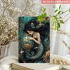 Metal Tin Sign Vintage Mermaid Goldfish Art 8x12 Inch Rustic Home Wall Decor Garage Bar Cafe
