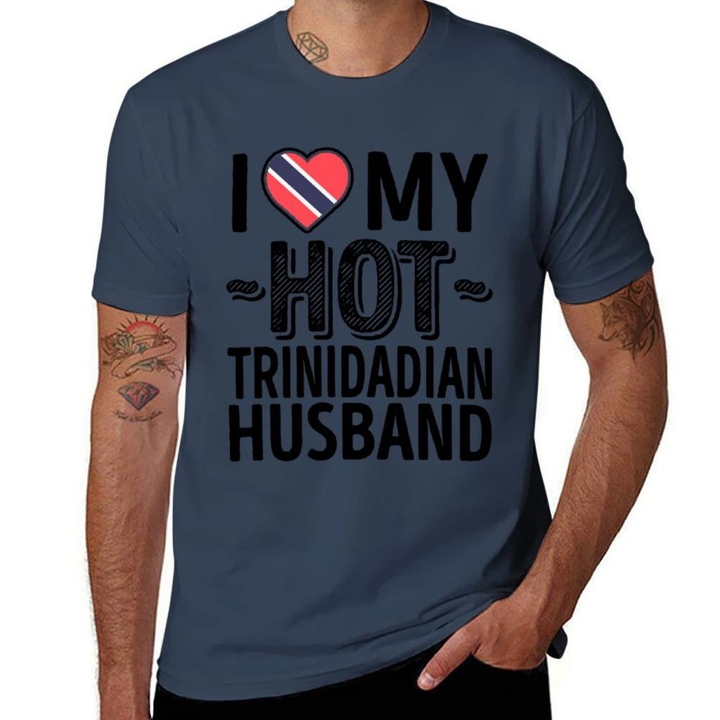 I Love My Hot Trinidadian Husband Cute Trinidad And Tobago Couples Rounisextic Love Tshirt Christmas Theme Tee Top Tshirt