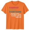 Unisex Grandad Knows Everything Funny Fathers Day Tshirt Tee Best Dad Ever Papafd