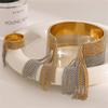 Yori Statement Stainless Steel Chain Tassel Bracelet Finger Ring 18K PVD Plated High Quality Charm Stylish Golden Jewelry