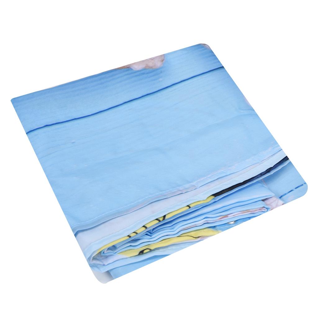 Beach Pattern Shower Curtain Waterproof Polyester Bathroom Curtain with Hooks for Home Bathroom180x200cm