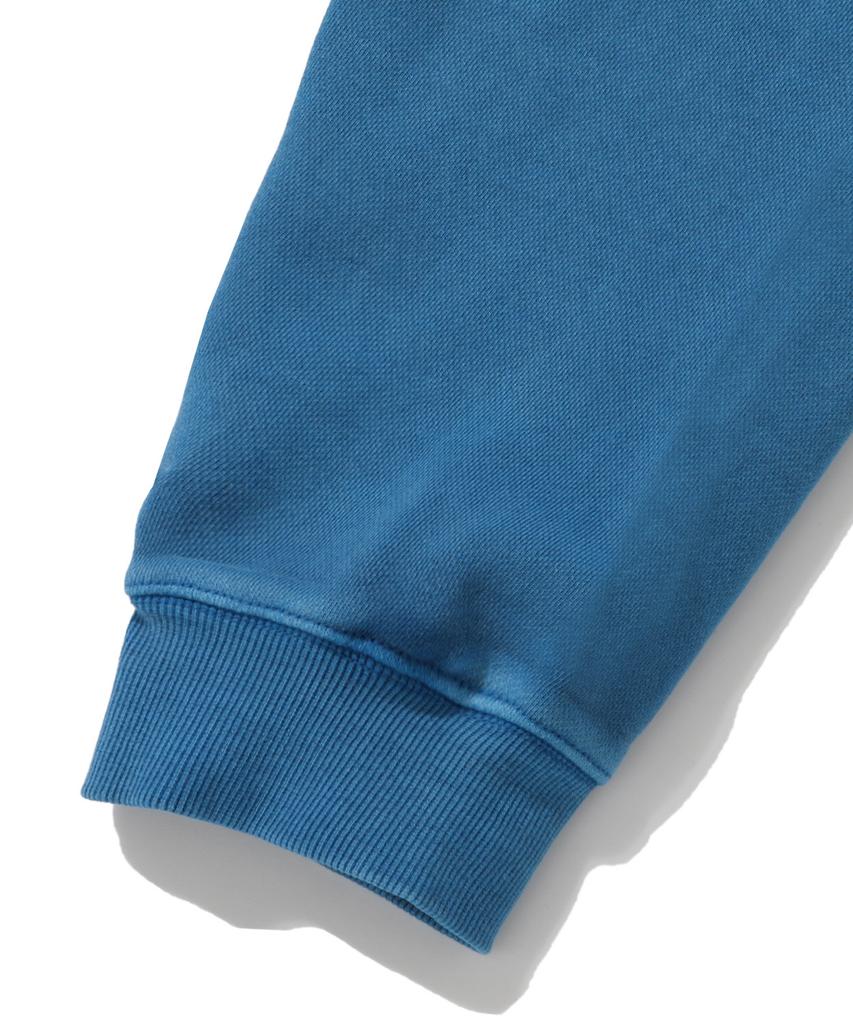 Stends [M~4Xl] Pigment Arch Logo Hoodie Zip-Up_Blue