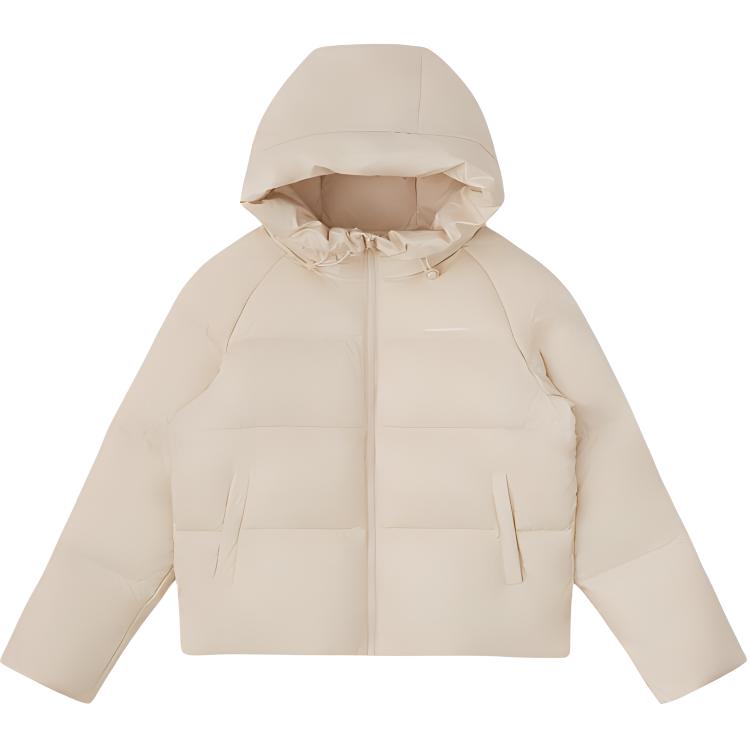 

New Converse Down Jacket Women s Ecru 10026925-A01 M