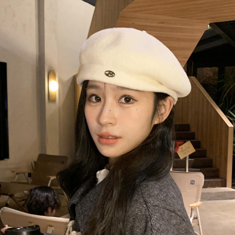New Wool Painter Hat for Women with Big Head and Small Face  Fashionable Korean Version  Fashionable and Versatile Beret