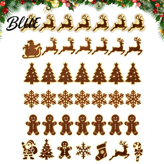 Christmas Gift for Xmas Decor Wall Silhouette Glowing Wooden Family 7Pcs Lights LED Reindeer Decorations