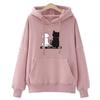 Women Casual Winter Hoodies Baggy Pullover Sweatshirt Tops Perfect DLWomen Cat Jumper Aominuo