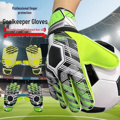 Professional Non-Slip Goalkeeper Gloves with Finger Protection - Thickened Latex for Adults & Children