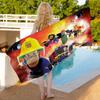British Animated F-Fireman Sam Beach Towel Colorful Bath Towels For Girl Quick Dry Custom Sand Free Beach Yoga Spa Gym Pool