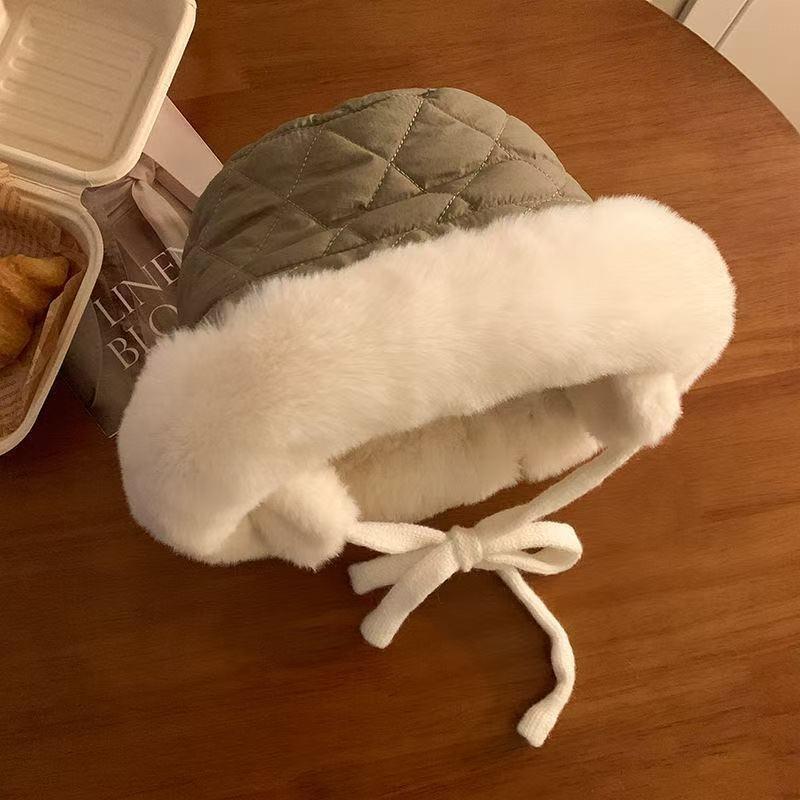 Winter plush fisherman's hat children's Mongolian hat ear protector head hat warm plush thickened cute pile hat
