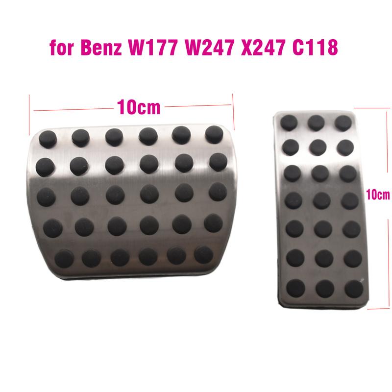 For Mercedes-Benz W177 W247 X247 C118 Brake Gas Accelerator Pedal Pad Cover Set A GLB CLA 200 250 A160 A180 A200 B180 B200 B220