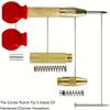 1PC Chrome Vanadium Alloy Steel, Ergonomic Red Handle, Precision Centering for Metalworking & DIY Projects