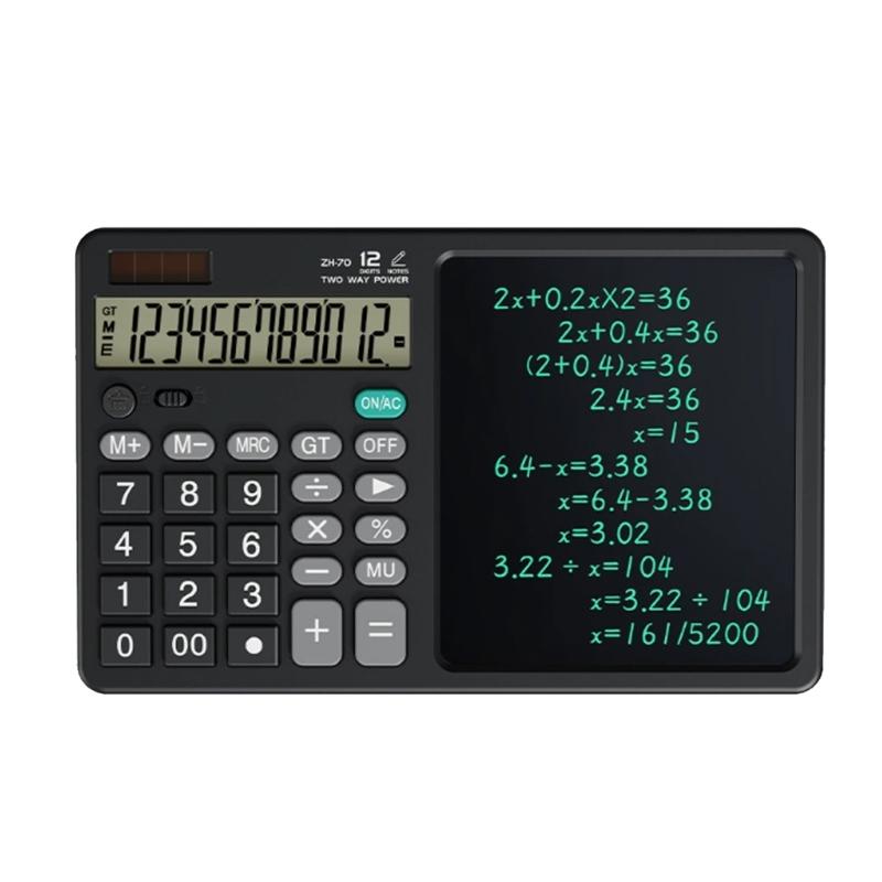 Rechargeable Calculator And Writing Tablets Big Screen Double Energy Silents Portable For Work Study