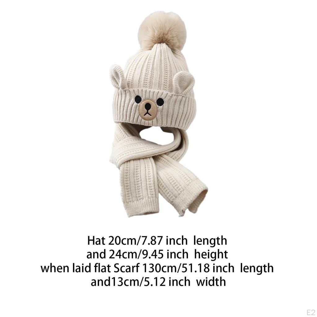 Detská zimná čiapka šál set pletená čiapka detská čiapka pre chlapcov dievčatá kempovanie cestovanie