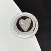 Leather Heart-Shaped Magnetic Phone Holder & Mirror with Finger Ring