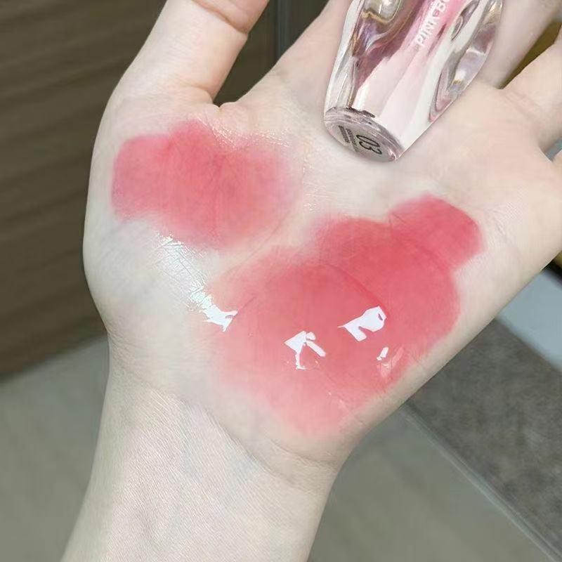 Radiant Rose Mirror Lip Gloss: Long-lasting, Moisturizing, Non-Fading, Perfect for Student Parties and No-Makeup Looks.