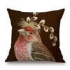 European Animal Painting Cushion Covers Duck Birds Goldfinch Rabbit Cow Raccoon Hand Painting Decorative Pillows For Sofa