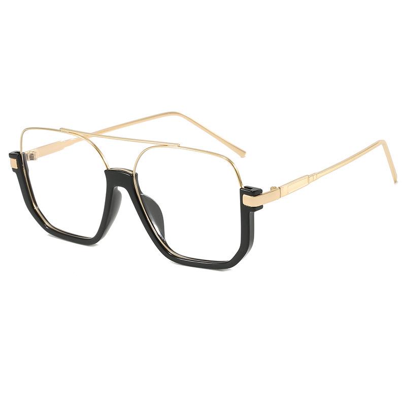 Korean Style Double Bridge Large Frame Sunglasses 2025: Retro UV Protection, Half Frame