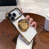 Rotating Stand Wireless Charge Clear Case For iPhone 17 Air 16E 15 14 Plus 12 13 11 Pro Max Four Corner Enhance Shockproof Cover
